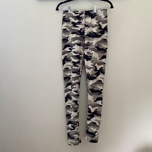 Women's Just Cozy Fleece lined tights, Camo, Size M/L